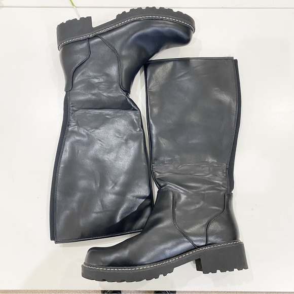 UNIVERSAL THREAD Black Carabel Riding Boots Vegan Leather Size 11 - Picture 3 of 12